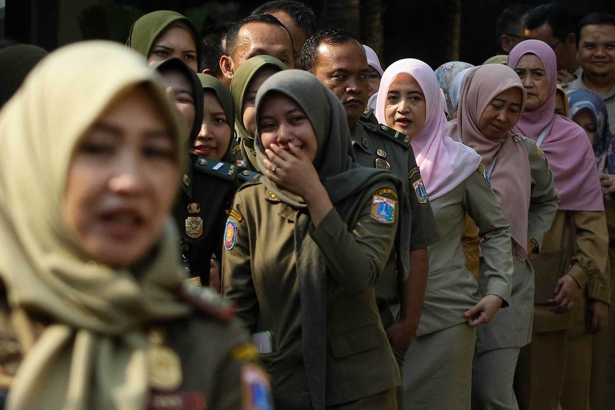 FOTO: Pramono-Rano Halal Bihalal dengan ASN Di Balaikota DKI