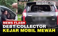 VIDEO: Aksi Debt Collector Kejar Pengemudi Mobil Mewah Hingga Terlibat Kecelakaan