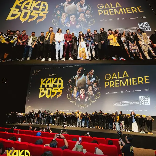 Usai Ikut Demo di Gedung DPR, Ini 6 Potret Arie Kriting di Gala Premiere Film Kaka Boss