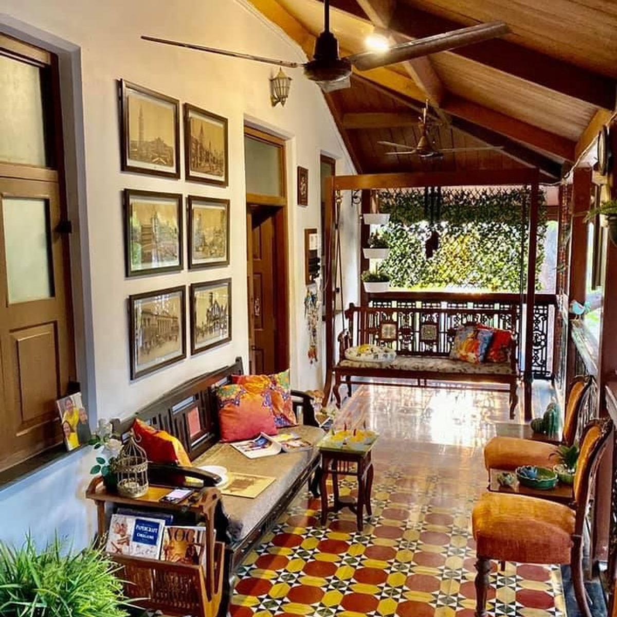 Ilustrasi Teras Rumah Bernuansa Vintage
