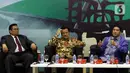 Komisioner Bawaslu RI Rahmat Bagja, Anggota MPR dari Kelompok DPD Teras Narang, Anggota Fraksi Demokrat MPR RI Achmad Msi dalam Diskusi Empat Pilar MPR di Kompleks Parlemen Senayan, Jakarta, Rabu (4/12/2019). Diskusi mengangkat tema Menuju Pilkada Serentak 2020. (Liputan6.com/Johan Tallo)