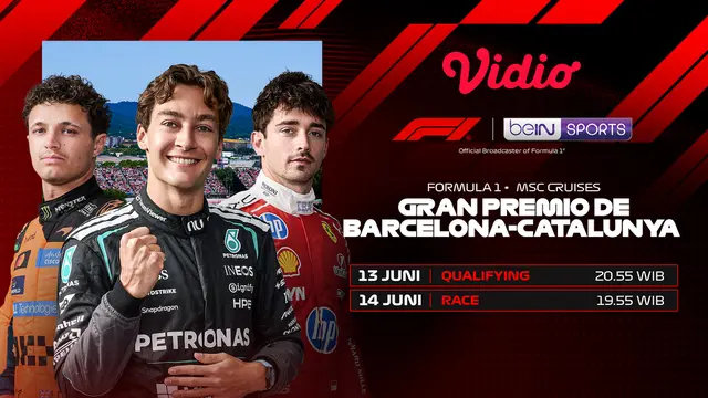 Jadwal Formula 1 MSC Cruises Gran Premio De Barcelona-Catalunya 2026