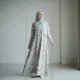 Model Gamis Batik Motif Bunga Pastel/ Ilustrasi AI