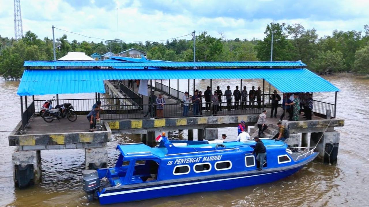 Lewat Jalur Laut, Polri Datangi Kampung Terluar di Siak Cek Persiapan Pilkada