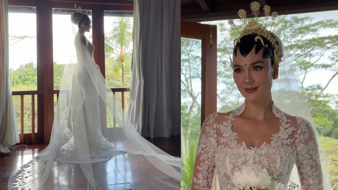 Tampilan Klasik Elegan Luna Maya Saat Menikah dengan Maxime Boutier di Bali, Pakai Kebaya Rancangan Eddy Betty