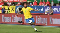 Marcelo menjadi bagian tim pertahanan Selecao yang semakin kokoh jelang Piala Dunia 2018. (Bola.com / Reza Khomaini)