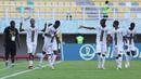 Pemain timnas Mali U-17 merayakan gol kemenangan atas Meksiko di babak 16 besar Piala Dunia U-17 2023 di Stadion Gelora Bung Tomo (GBT), Surabaya, Jawa Timur, Selasa (21/11/2023). (Doc. LOC WCU17/NFL)