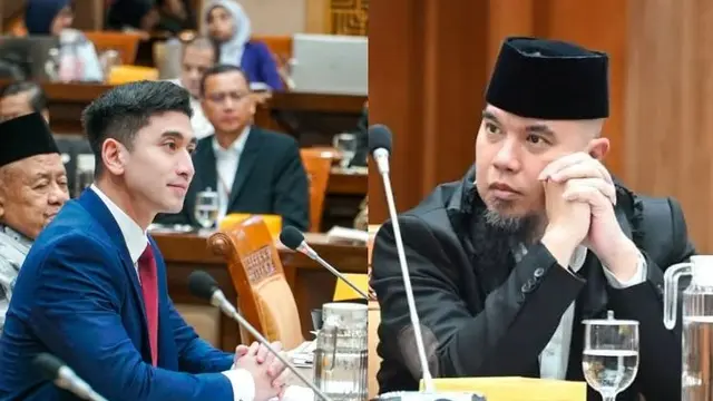 Verrell Bramasta dan Ahmad Dhani saat rapat di DPR RI (Istimewa)