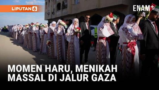 Pernikahan Massal Bawa Harapan di Gaza