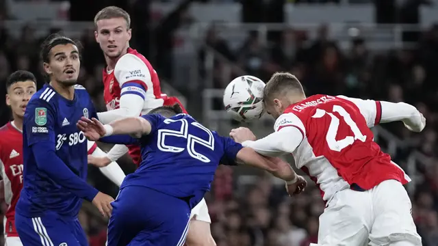 Foto: Bungkam Leeds United 2-0, Arsenal Melangkah ke Perempatfinal Carabao Cup 2021 / 2022