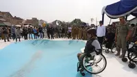 Secara umum, fasilitas kursi roda freestyle mirip dengan arena skateboard, hanya saja dibangun dengan lebih inklusif dan dilengkapi berbagai fasilitas yang ramah disabilitas. Foto: Dok Pribadi.