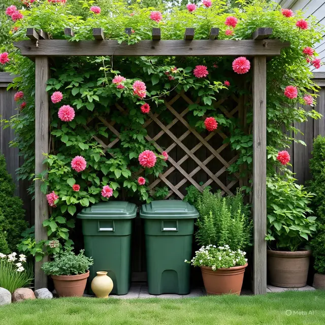 7 Cara Kreatif Sembunyikan Tempat Sampah Outdoor, Jaga Halaman Tetap Rapi