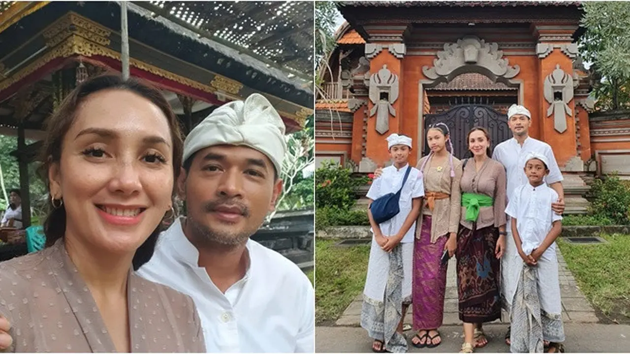 6 Potret Keluarga Oka Antara Rayakan Hari Raya Nyepi, Sakral dan Penuh Suka Cita