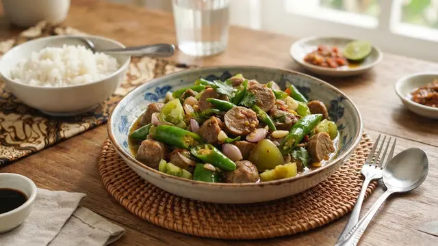 Resep Tumis Bakso Sapi Cabai Hijau