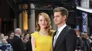 Pasangan Hollywood Emma Stone-Andrew Garfield diterpa rumor perpisahan hubungan asmara mereka pada April lalu. (BIntang/EPA)