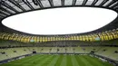 Stadion kebanggaan masyarakat Polandia ini dibangun pada 2008 dan selesai pada pertengahan 2011 dengan tujuan sebagai salah satu venue gelaran Piala Eropa 2012. (AP /Michael Sohn)