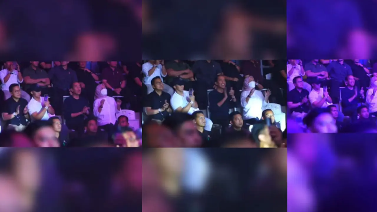 Armand Maulana Bagikan Momen Jokowi dan Iriana Hadir di Ultah Band GIGI. Jokowi Bahkan Terlihat Bernyanyi Lagu JANJI dan Iriana Tampak Asyik Bergoyang (TikTok Armand Maulana)