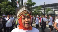 Istri Kapolri, Fitri Handari mengimbau perempuan Indonesia untuk rajin berolahraga. Hal ini agar menjadi kuat dan sehat sehingga berdaya untuk membangun bangsa. (Liputan6.com/Ady Anugrahadi)