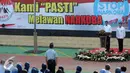 Suasana Apel Akbar Serentak Darurat Narkoba di Kemenkumham, Jakarta, Senin (4/4). Yossona menyampaikan pemberantasan narkoba bukan hanya tugas Kemenkumham, tapi juga semua lini, termasuk masyarakat. (Liputan6.com/Helmi Afandi)
