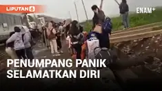 Detik-Detik Penumpang Panik Berhamburan Selamatkan Diri dari Tabrakan KA Turangga dan KA Bandung Raya