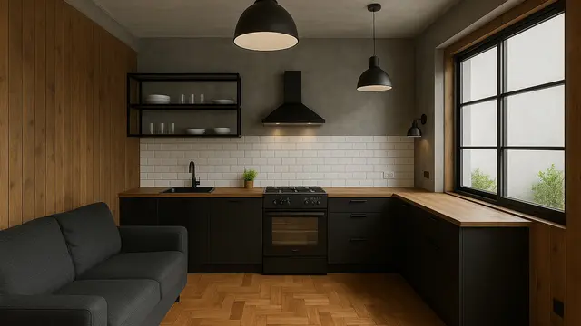 Rumah 5x7 Industrial Minimalis (Foto: ChatGPT)