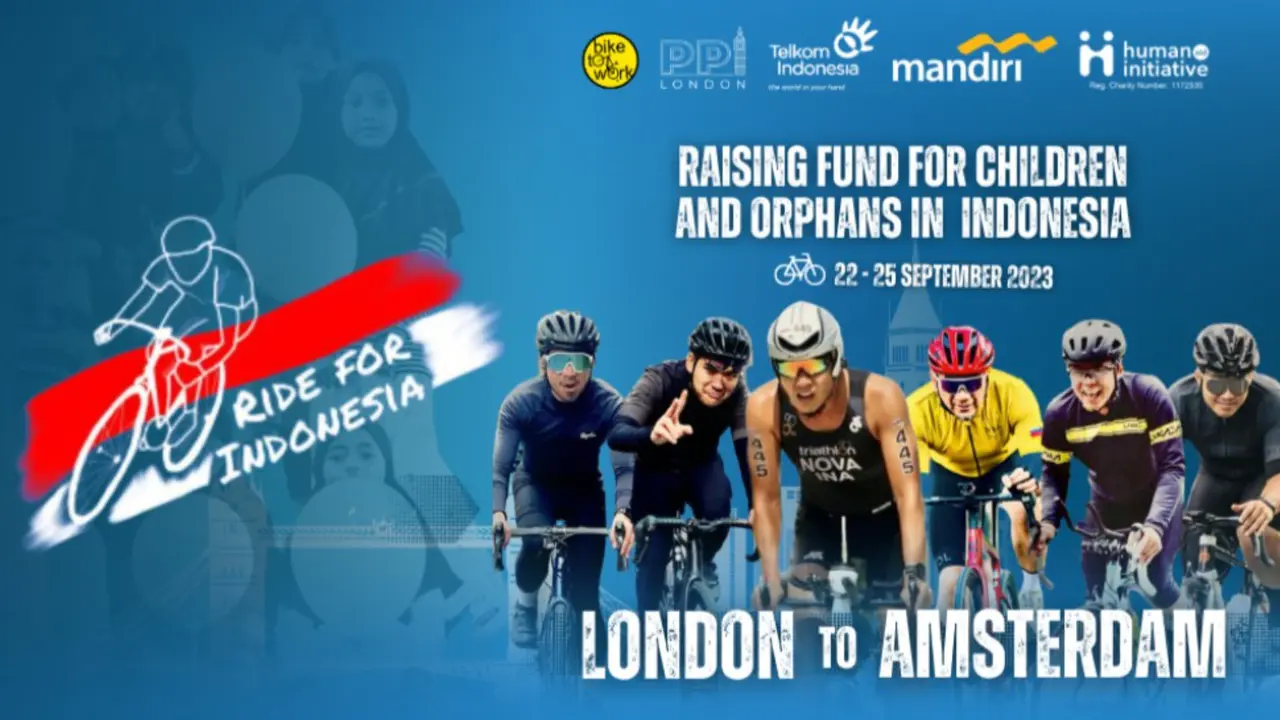 Riders for Indonesia akan gowes dari London ke Amsterdam pada September 2023.