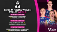 Sedang Berlangsung Live Streaming Serie A1 Italian Women 2023 Minggu, 12 Februari di Vidio