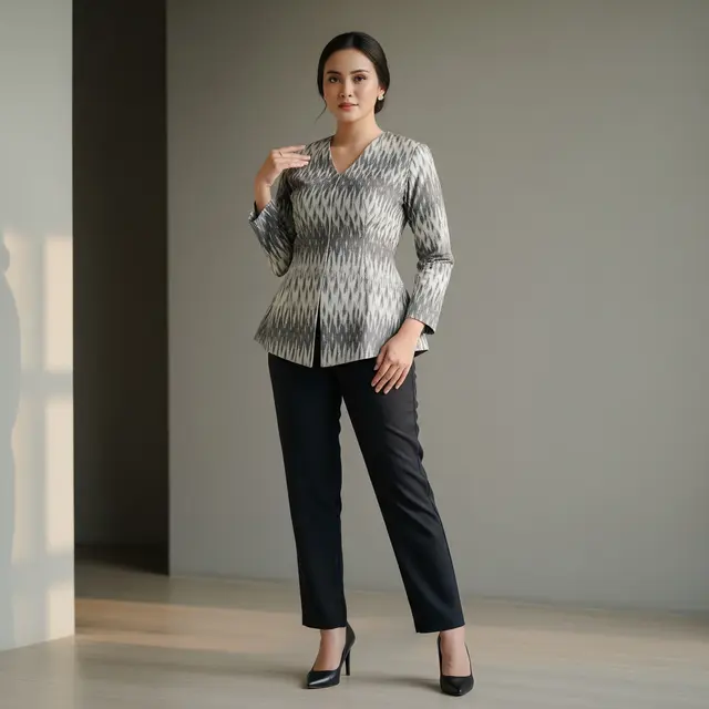 Model Baju Lurik Gerimis Wanita Pilihan