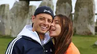 Javier Hernandez dan kekasih barunya, Sarah Kohan. (Instagram Sarah Kohan)