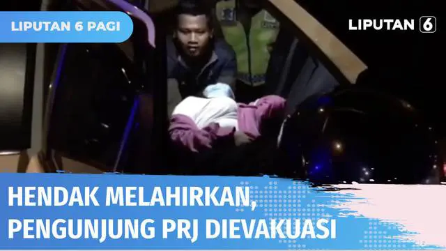 Seorang ibu pengunjung Pekan Raya Jakarta yang tengah hamil 7 bulan dievakuasi polisi di Kawasan JIExpo Kemayoran, Jakarta Pusat pada Senin (20/06) dini hari tadi. Sempat alami kontraksi, sang ibu akhirnya berhasil melahirkan di rumah sakit.