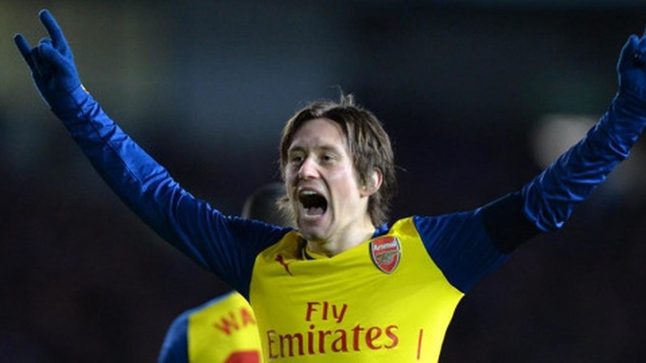 Cedera, Rosicky absen bela Arsenal lima pekan