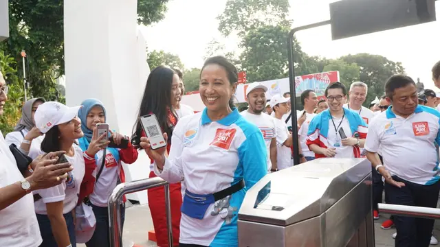 Menteri BUMN Rini Soemarno di acara LinkAja.