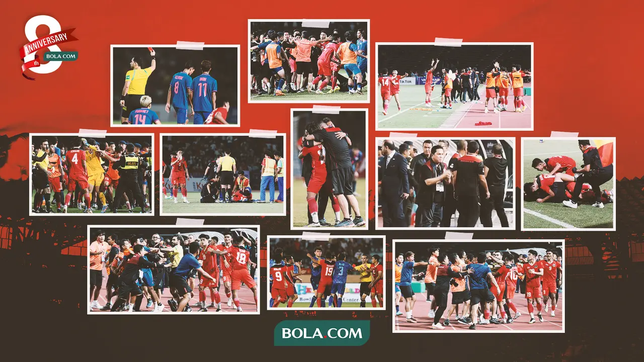 SEA Games 2023 - Kolase Foto Keributan Indonesia vs Thailand