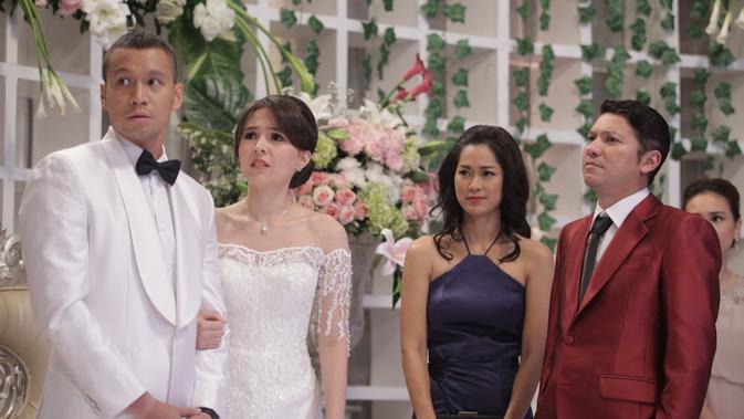 Samuel Rizal saat syuting film Temen Kondangan