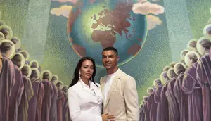 Georgina Rodriguez dan Cristiano Ronaldo Resmi Menikah dengan Busana Serba Putih yang Sederhana