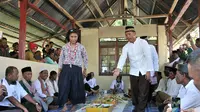 Dalam kunjungannya ke Pulau Hatta di Maluku, Menteri Kelautan dan Perikanan Susi Pudjiastuti merasa kagum dengan tradisi sasi.  Foto: Dok. Kementerian Perikanan dan Kelautan.