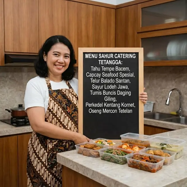 Berbagai menu sahur catering (Gemini AI)