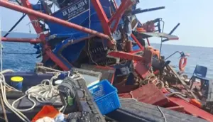 Tabrakan KM Kawal Jaya 9 Vs Kapal Kargo di Laut Bintan, 1 ABK Hilang