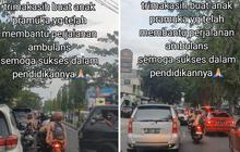 Momen Anak Pramuka Bantu Buka Jalan untuk Ambulans, Aksinya Banjir Pujian