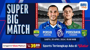 Siaran Langsung BRI Liga 1: Persib Bandung Vs Persebaya Surabaya di Vidio. (Sumber: dok. vidio.com)