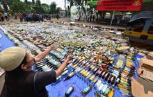 Polisi musnahkan ribuan Miras