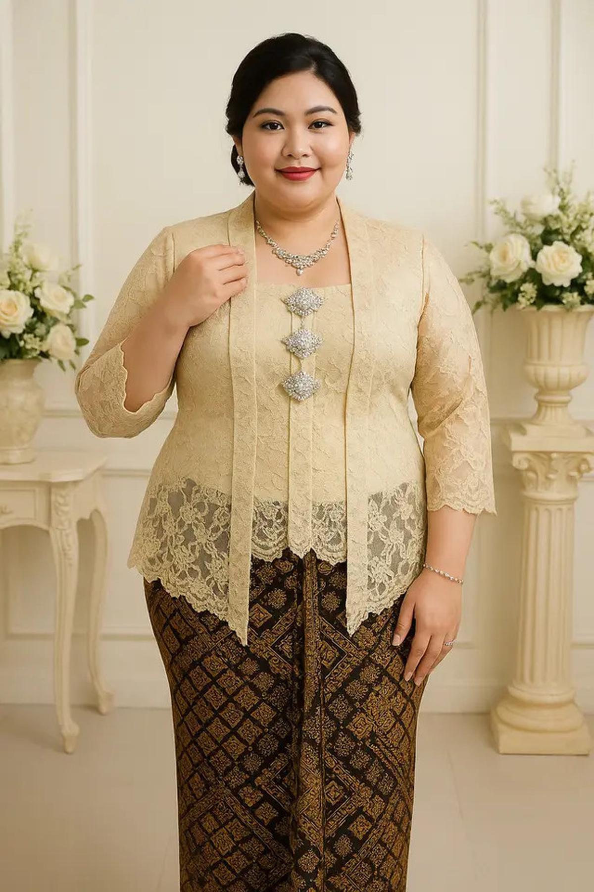 7 Model Kebaya Simpel Modern Tapi Mewah untuk Orang Gemuk