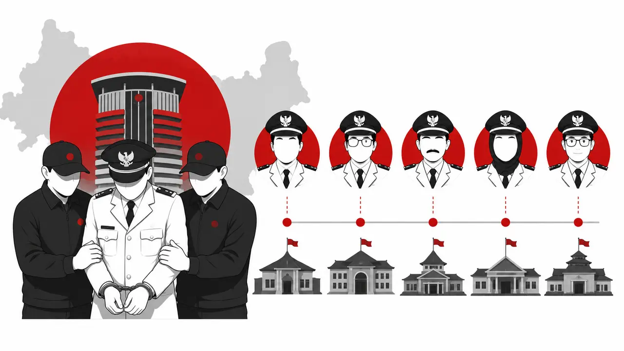 Infografis Daftar Terbaru Bupati di Jateng Ditangkap KPK.