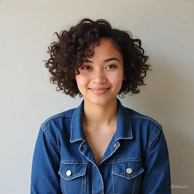 Model Rambut Keriting Pendek untuk Wajah Bulat