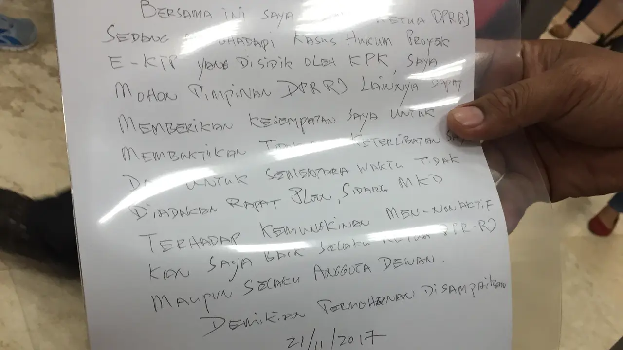 Surat Setya Novanto