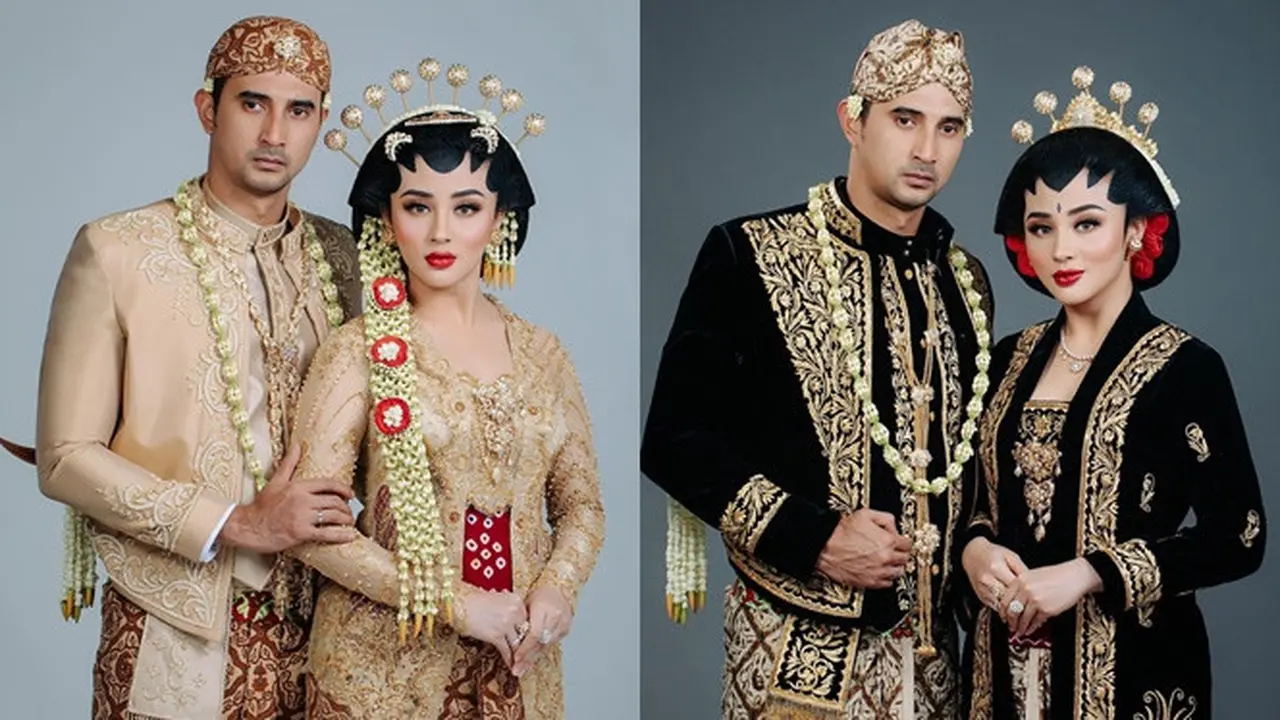 7 Potret Ali Syakieb dan Margin Wieheerm dalam Busana Adat Jawa