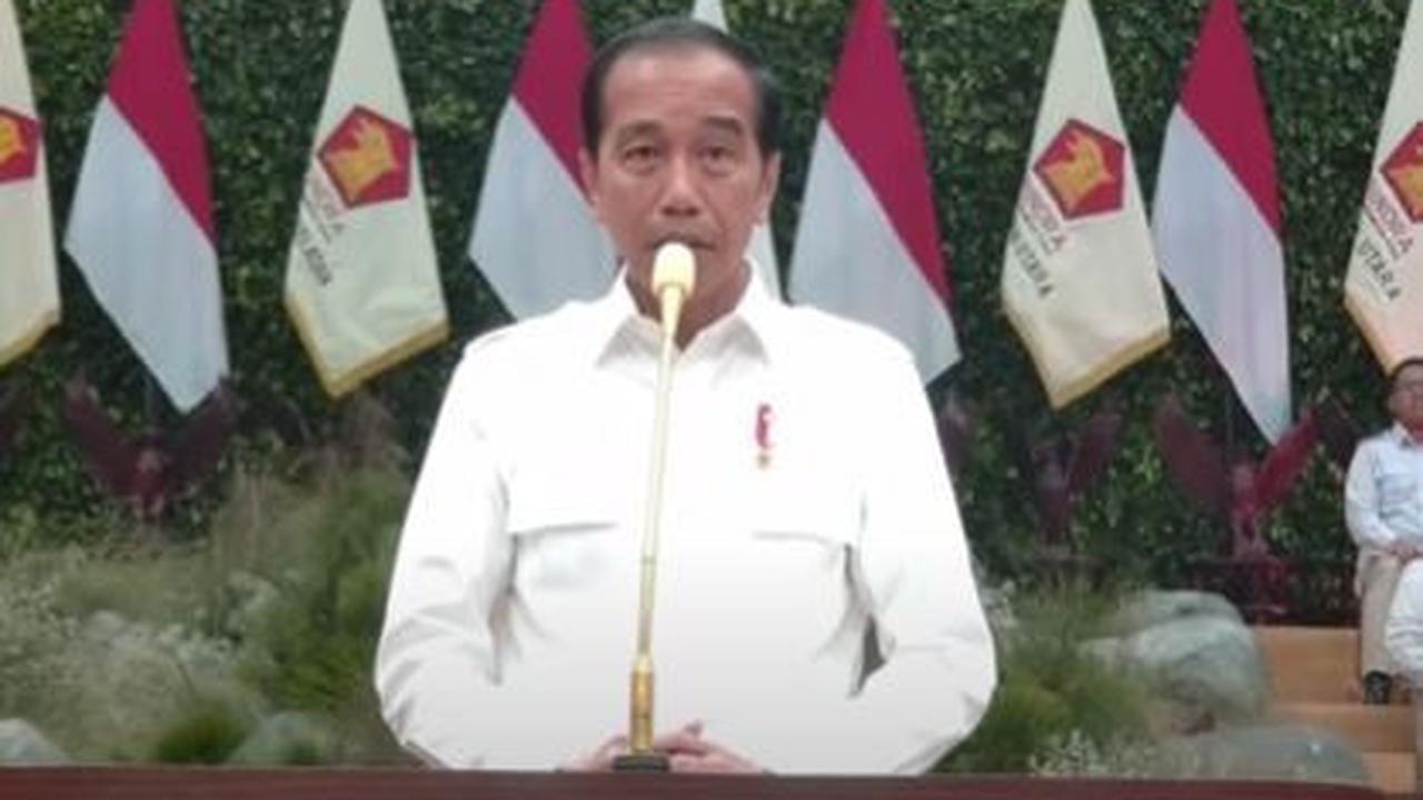 Presiden Joko Widodo atau Jokowi  saat menyampaikan sambutan dalam Apel Kader Partai Gerindra di Indonesia Arena, Senayan, Jakarta, Sabtu (31/8/2024).