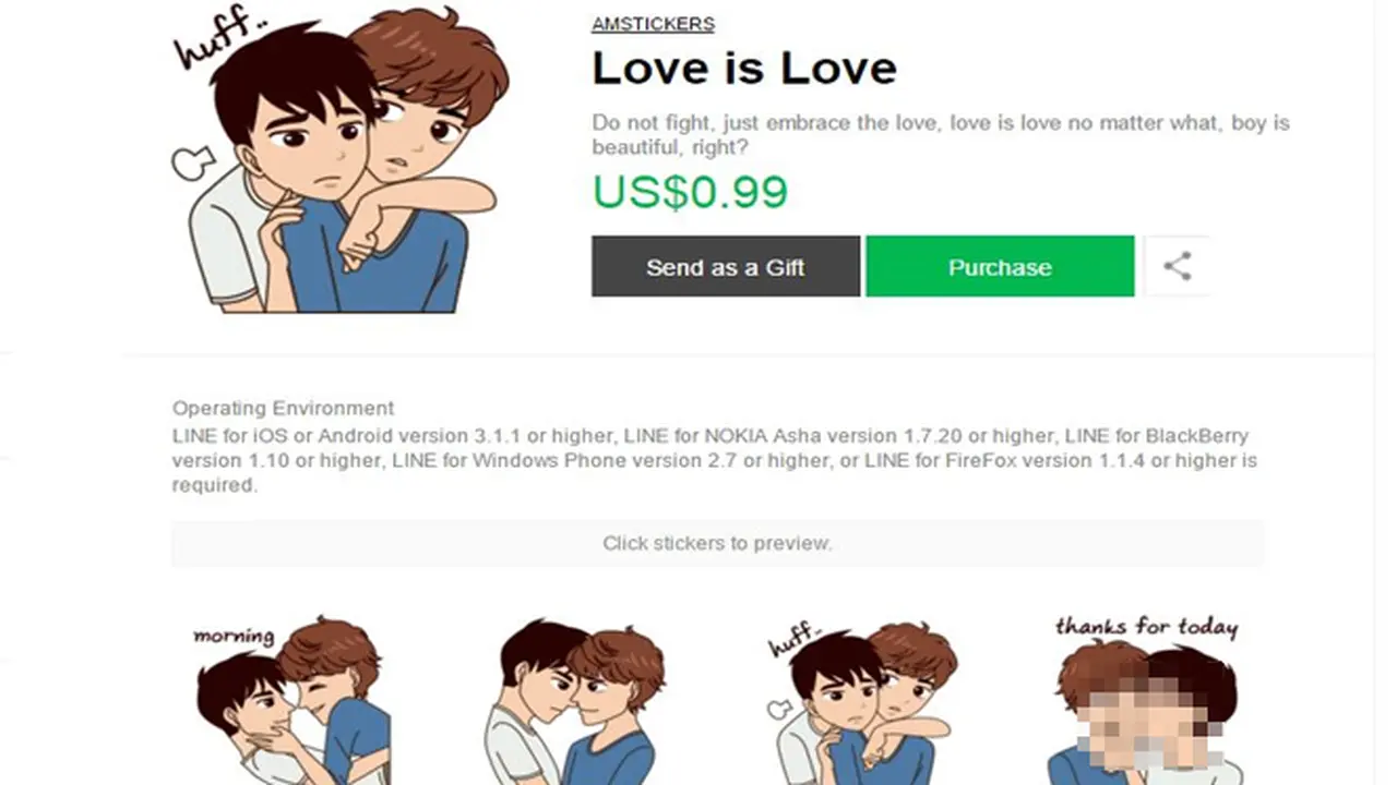 Line Indonesia Kecolongan Soal Stiker LGBT?
