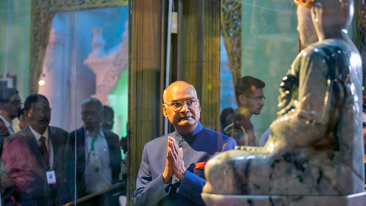 Presiden India Ram Nath Kovind melakukan kunjungan ke Myanmar untuk memperkuat hubungan diplomatik (AFP)