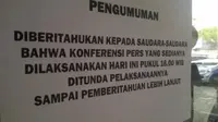 Tak ada sosok cawapres Hatta Rajasa saat capres nomor urut 1 Prabowo Subianto mengumumkan kemunduran dirinya dari Pilpres 2014. (Edward Panggabean/Liputan6.com)